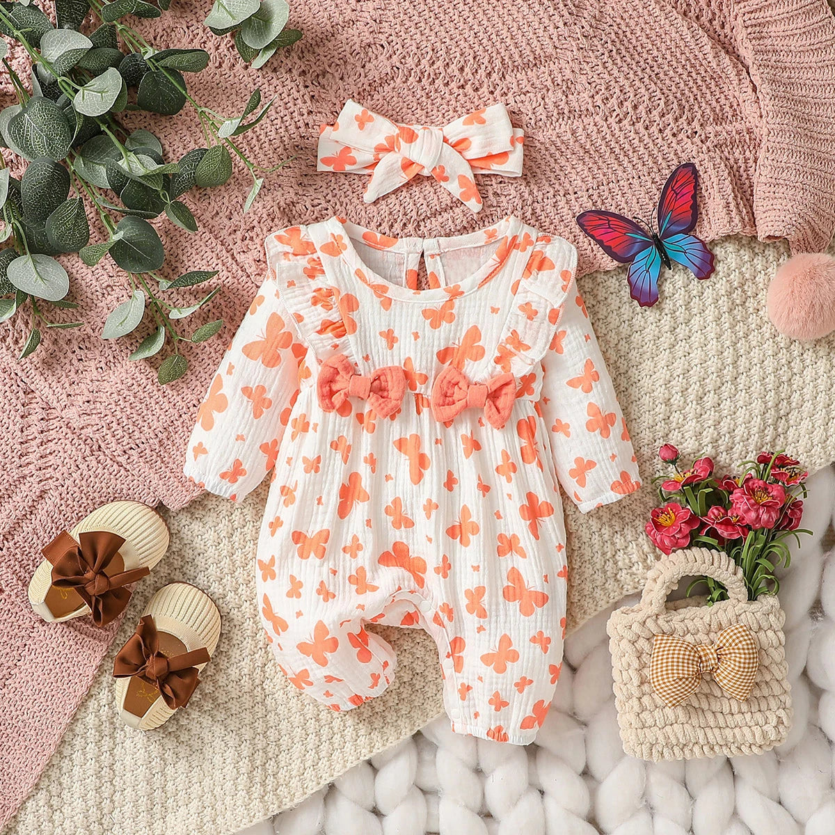 Bambino's Romper En strik Set