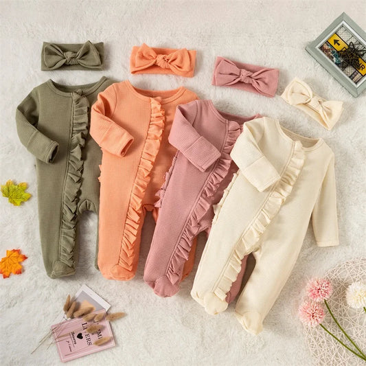Bambino's Romper En Haarband Set