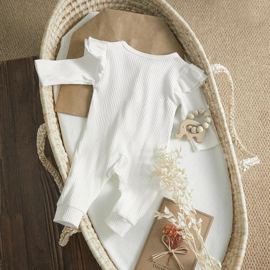 Bambino’s Geribde Ruches Romper