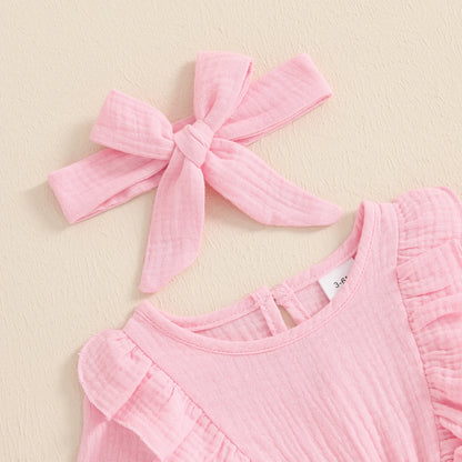 Bambino's Kleurrijke Romper En Strik Set