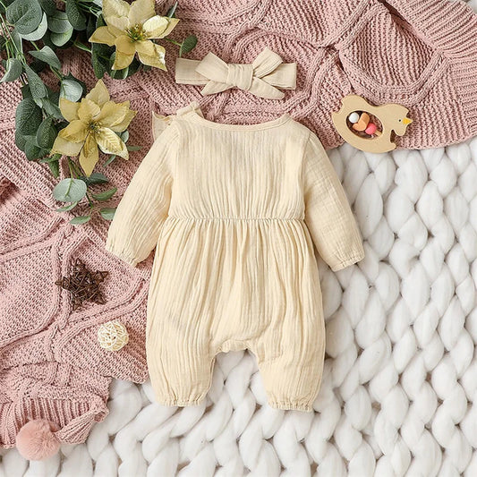 Bambino's Vintage Romper En Strik Set