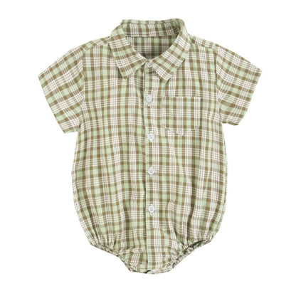 Bambino's Geruitte Romper
