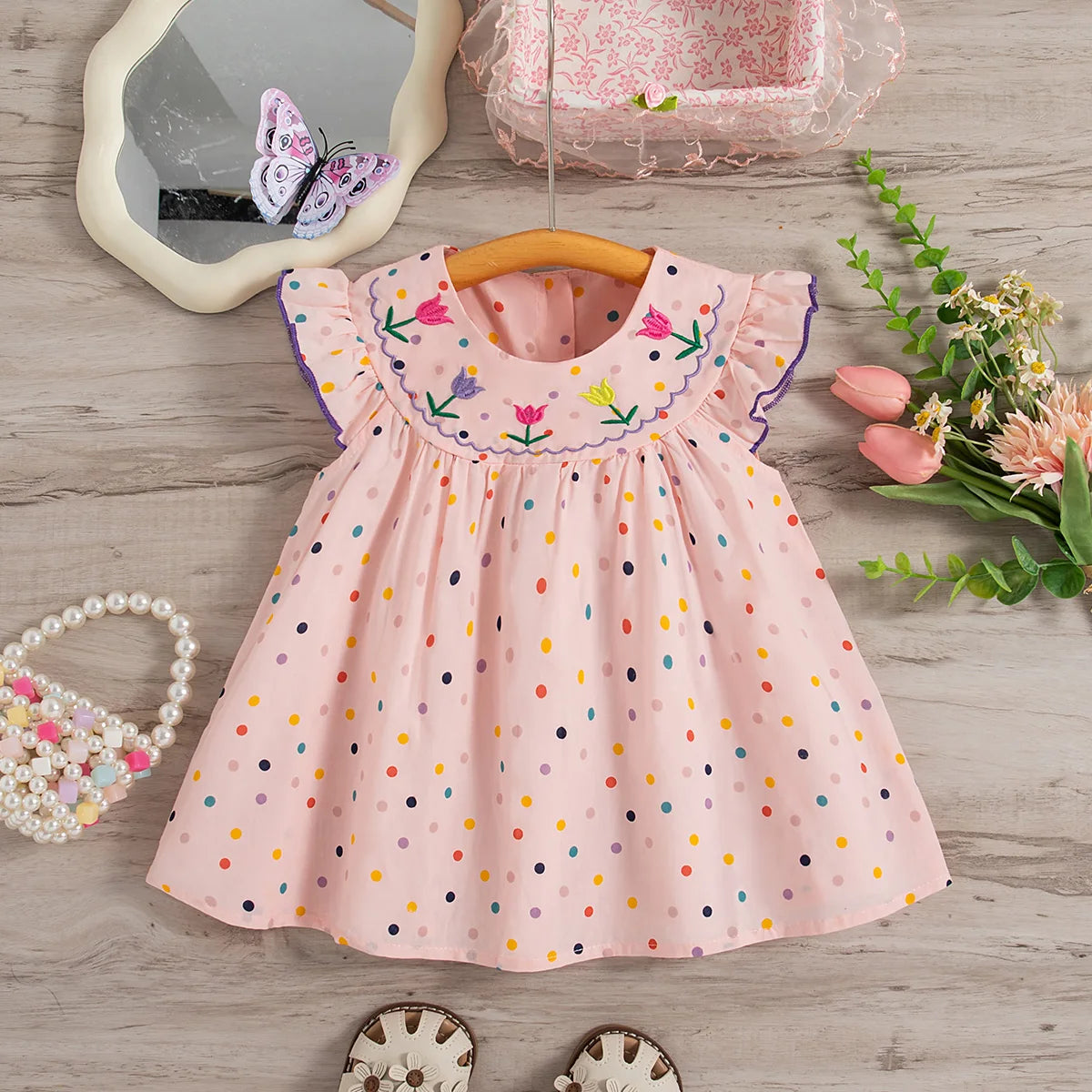 Bambino's Polka Dot Jurkje