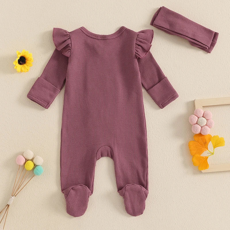Bambino’s Geribde Ruche Romper Set