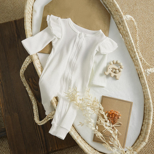 Bambino’s Geribde Ruches Romper