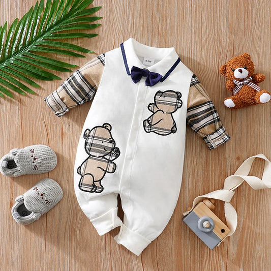 Bambino's Teddybeer Print Romper