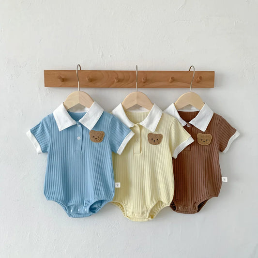 Bambino's Teddybeer Polo Romper