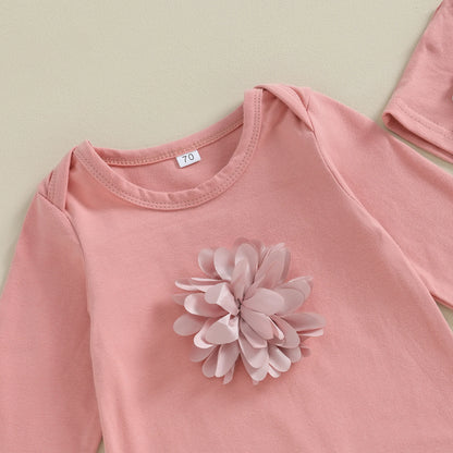 Bambino's Bloemen Romper En Muts Set