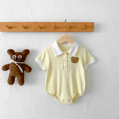 Bambino's Teddybeer Polo Romper