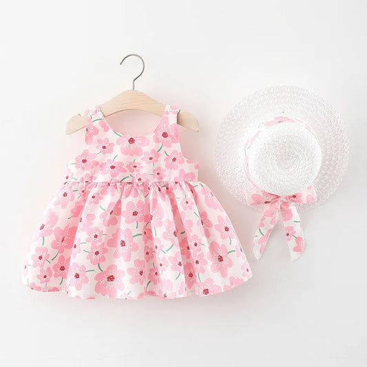 Bambino's Schattige Jurk En Hoed Set