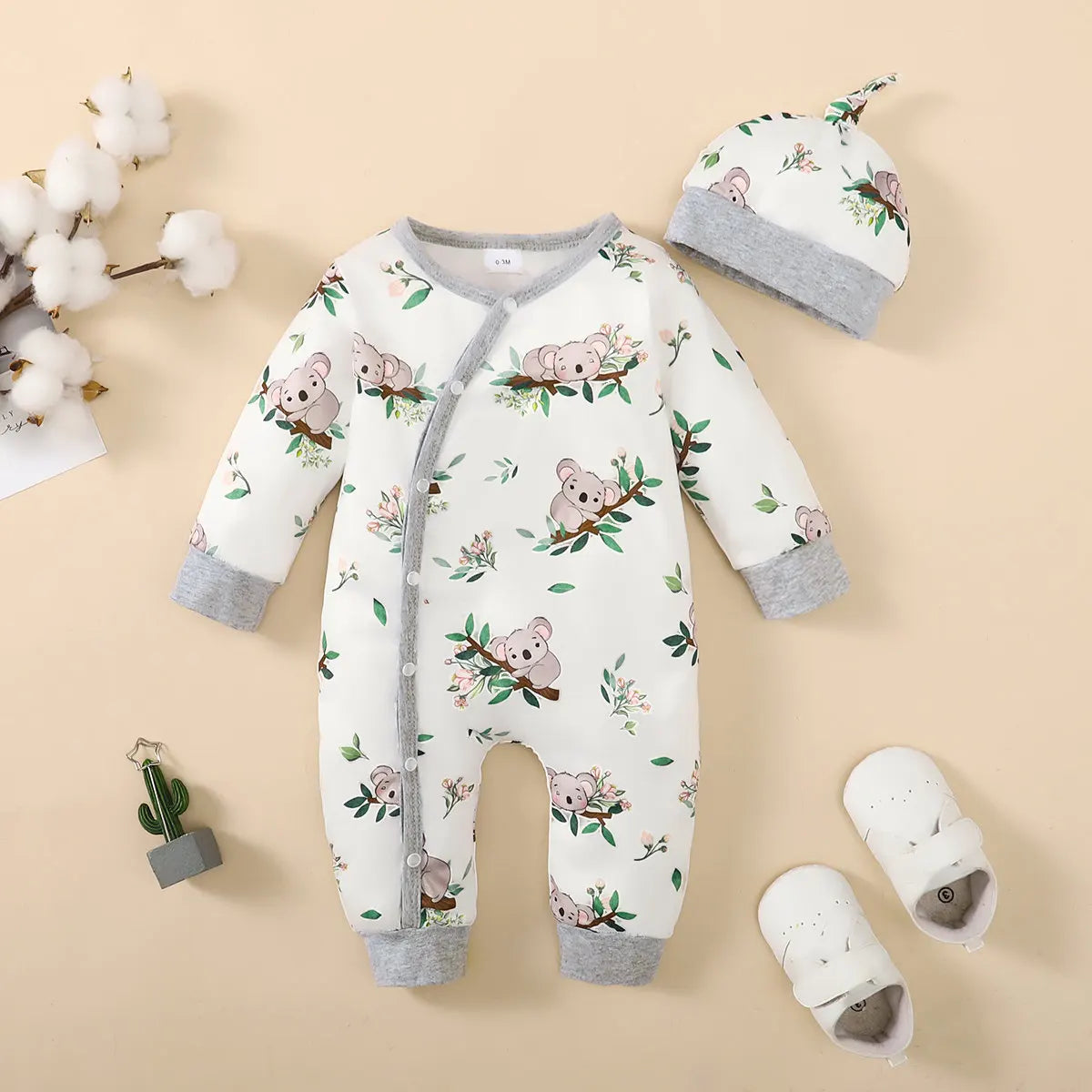 Bambino's Romper En Muts Set