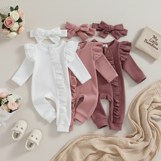 Bambino's Romper En Strik Set