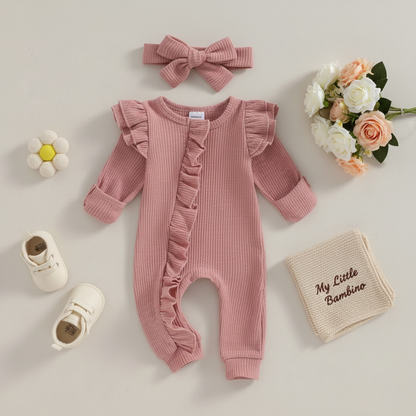 Bambino's Romper En Strik Set