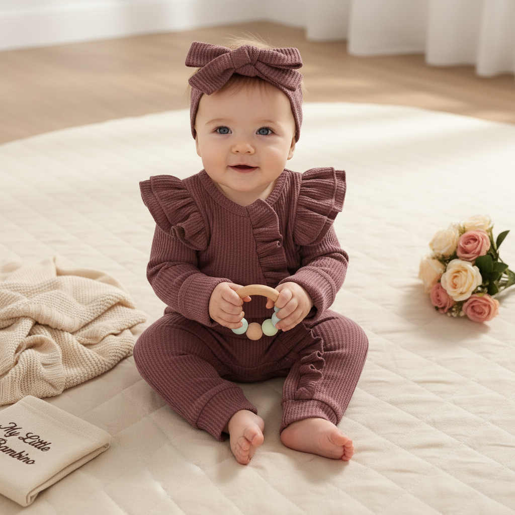 Bambino's Romper En Strik Set