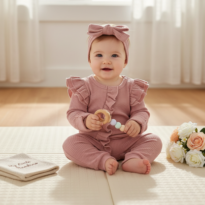 Bambino's Romper En Strik Set