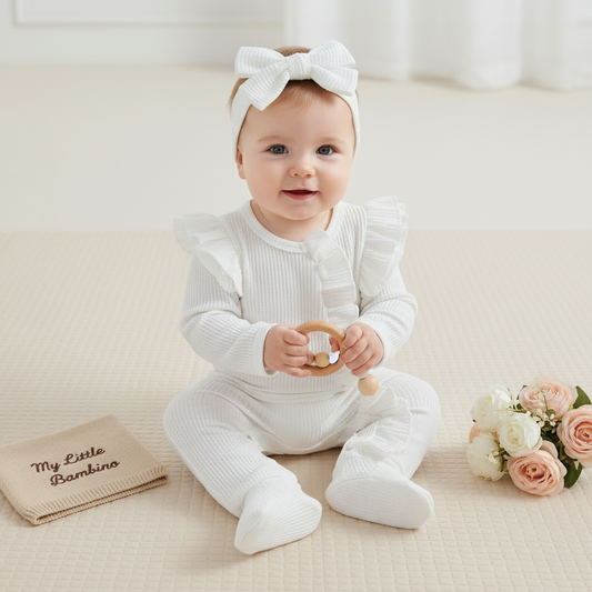 Bambino's Romper En Strik Set