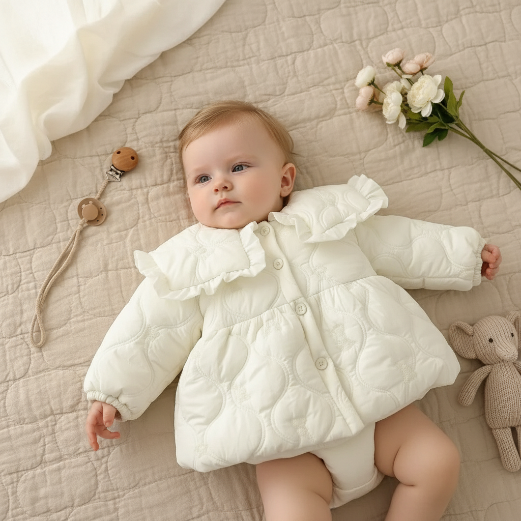 Bambino's Schattige Gewatteerde Jas
