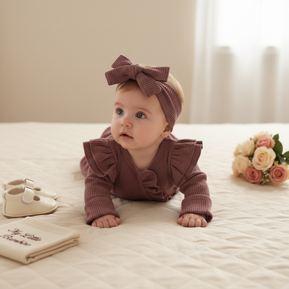 Bambino's Romper En Strik Set