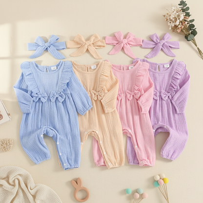 Bambino's Kleurrijke Romper En Strik Set
