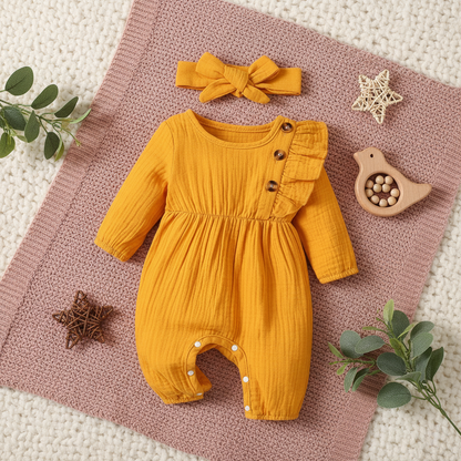 Bambino's Vintage Romper En Strik Set